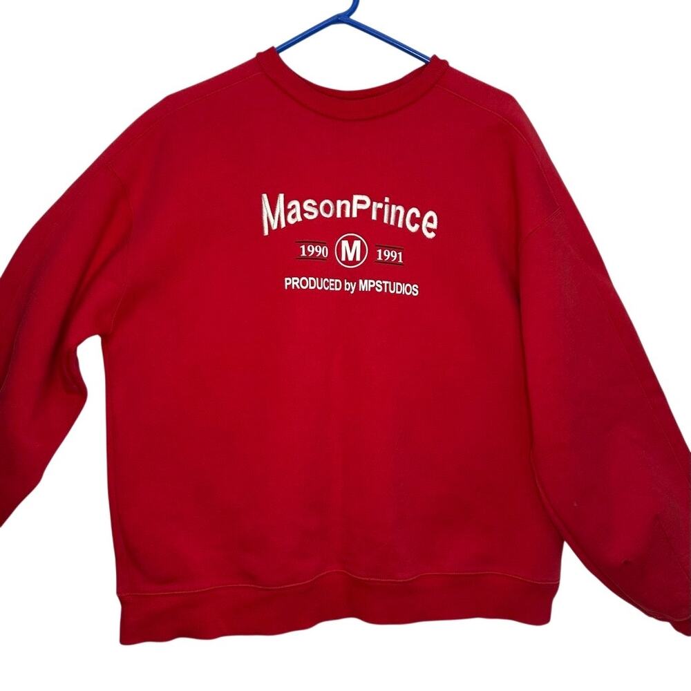 MasonPrince M.P. Studios Crewneck‎ Sweater Luxury Hoodie Sweatshirt Logo Size 1